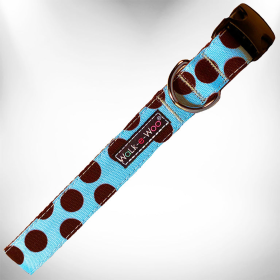 Polka Dot Dog on Blue Collars