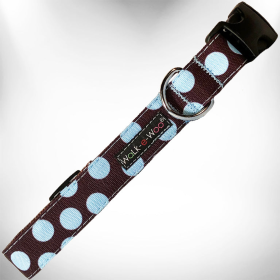 Polka Dot Dog on Brown Collars