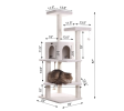 Armarkat Ivory 57" High Cat tree, Fleece Covered Cat Climber