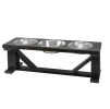 Farmhouse 3-Bowl Elevated Dog Feeder