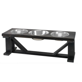 Farmhouse 3-Bowl Elevated Dog Feeder