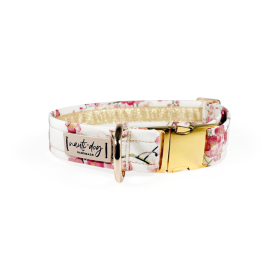 Sakura Japanese Cherry Blossom Floral Buckle & Martingale Dog Collar