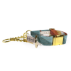 Sunset Retro-mod Stripe Linen Buckle & Martingale Dog Collar