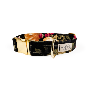 Victoria Vintage Victorian Floral Buckle & Martingale Dog Collar