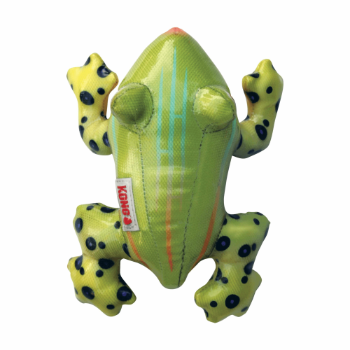 KONG Shieldz Tropics Frog Dog Chew Toy Medium