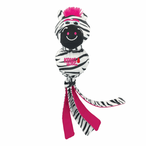 KONG Wubba Zoo Zebra Dog Tug Toy Large