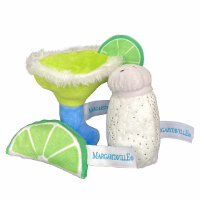 Multipet Margaritaville Margarita/Salt/Lime Cat Toy Assorted 5.75" 3pk