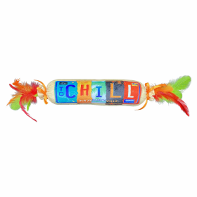 Multipet Margaritaville License to Chill Cat Kicker w/ Feathers 18"