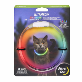 Nite Ize NiteMeow Rechargeable LED Safety Necklace - Disc-O Select