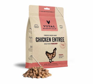 Vital Essentials Freeze-Dried Raw Chicken Entree Dog Food Mini Nibs,