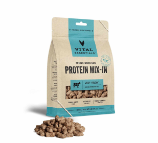Vital Essentials Freeze-Dried Raw Beef Protein Mix-In Meal Topper for Dogs