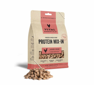 Vital Essentials Freeze-Dried Raw Chicken Protein Mix-In Meal Topper for Dogs,
