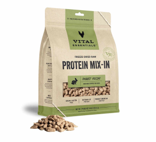 Vital Essentials Freeze-Dried Raw Rabbit Protein Mix-In Meal Topper for Dogs,