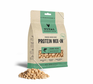 Vital Essentials Freeze-Dried Raw Salmon Protein Mix-In Meal Topper for Dogs,