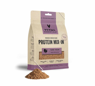 Vital Essentials Freeze-Dried Raw Turkey Protein Mix-In Ground Topper for Dogs,