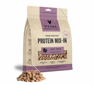 Vital Essentials Freeze-Dried Raw Turkey Protein Mix-In Meal Topper for Dogs,