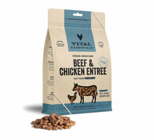 Vital Essentials Freeze-Dried Raw Beef & Chicken Entree Cat Food Mini Nibs,