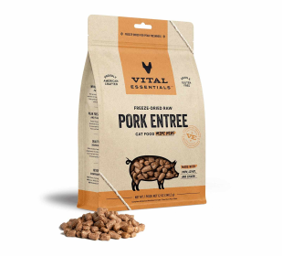 Vital Essentials Freeze-Dried Raw Pork Entree Cat Food Mini Nibs