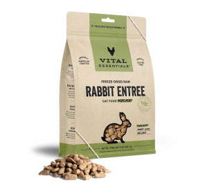 Vital Essentials Freeze-Dried Raw Rabbit Entree Cat Food Mini Nibs