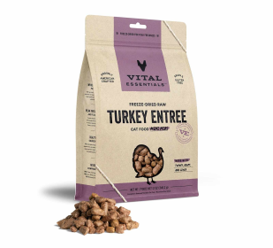 Vital Essentials Freeze-Dried Raw Turkey Entree Cat Food Mini Nibs,