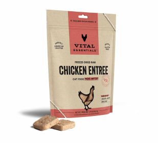 Vital Essentials Freeze-Dried Raw Chicken Entree Cat Food Mini Patties