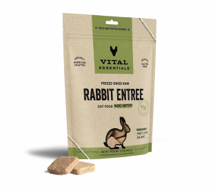 Vital Essentials Freeze-Dried Raw Rabbit Entree Cat Food Mini Patties