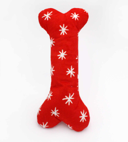 ZippyPaws Holiday Jigglerz Festive Bone Plush Dog Toy