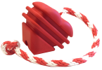 MKB Heart on a String Ultra-Durable Durable Rubber Chew Toy, Reward Toy, Tug Toy, and Retrieving Toy