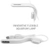 Fish Tank Light White Clip On Aquarium Light LED Flexible Lamp for Freshwater Small Aquarium Light White Color 5 Gallon