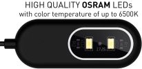 Black Fish Tank Light Clip On Aquarium Light for Plants LED Flexible Lamp for Freshwater Nano Aquarium Light 3 Gallon