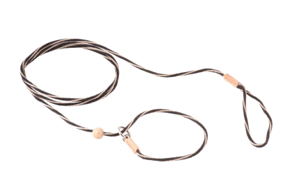 Nylon Slip Lead With Stopper (4 ft  x 1/16 or 2 mm) (Color: Black Gold)