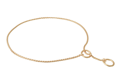 Slip Snake Show Chain Collar (16 in x 3.0mm) (Color: Gold Plated Metal Chain)