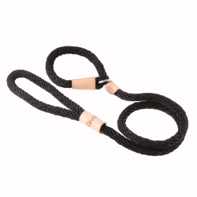 Sport Slip Lead With Stopper (4 ft  x 1/2in or 13mm) (Color: Black)
