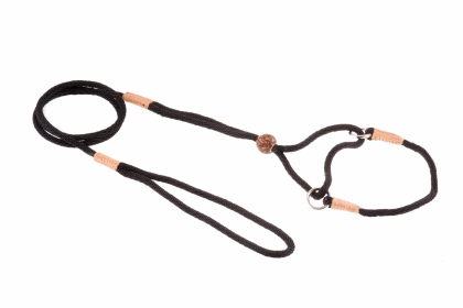 Nylon Martingale Leads (8in x 1/8in or 4mm) (Color: Black Nylon)