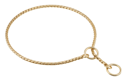 Slip Snake Show Chain Collar (18 in x 5.5mm) (Color: Gold Plated Metal Chain)