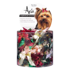 AR Tiny Bows w Gold Bead Canister 100Pc (Age: All Ages)