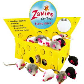 ZA Cheese Wedge Displ Box 60 Fur Mice (Age: All Ages)