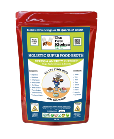 Super Food Broth Stress & Anxiety Support* The Petz Kitchen Dogs & Cats (Flavor: Beef)