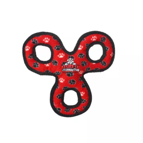 Tuffy Jr 3WayTug Red Paw (Color: Red)