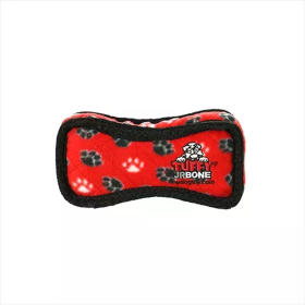 Tuffy Jr Bone2 Red Paw (Color: Red)