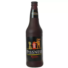 Silly Squeaker Beer Bottle Pissness (Color: Black)
