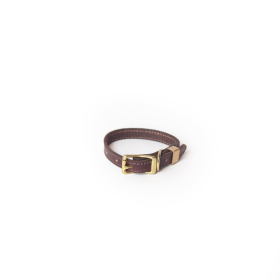 Full Grain Leather Dog Collar (Color: Hand Dyed Burgundy)