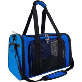 Mr. Peanut's Silver Series Airline Capable Soft Sided Pet Carrier (Color: Deja Blue)
