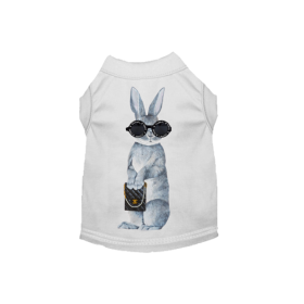 Designer Bunny (Color: White, Style: CC Bunny Tee, size: X Small)