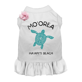 MO'OREA HA'APITI BEACH- Dog (Color: White, Style: DRESS, size: X Small)