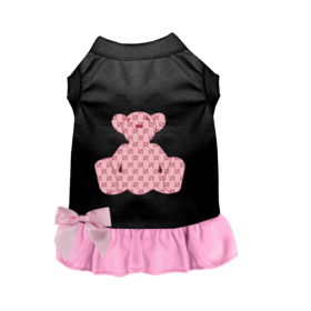 My Cuddly GG Bear (Color: BLACK WITH PINK BOTTOM, Style: DRESS, size: X Small)