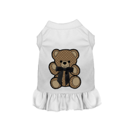 My Favorite Bear Dog (Color: White, Style: DRESS, size: X Small)