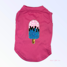 My Favorite Summer Treats- Blue Ice Cream (Color: Hot Pink, Style: TEE, size: X Small)