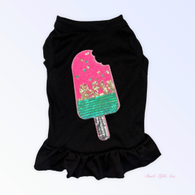 My Favorite Summer Treats- Pink Ice Cream (Color: Black, Style: DRESS, size: X Small)