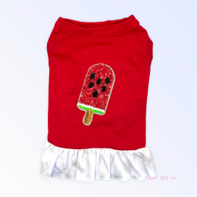 My Favorite Summer Treats- Watermelon (Color: Red, Style: DRESS, size: X Small)